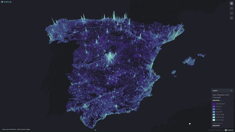 Spain Population 3D